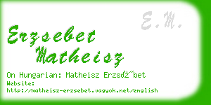 erzsebet matheisz business card